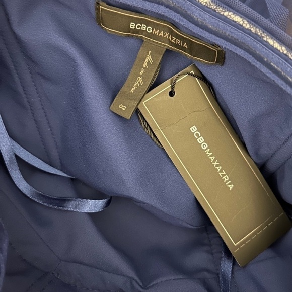 NEW BCBGMAXAZRIA Dark Cobalt “Roe” One-Shoulder Dress – Size 2 - Picture 12 of 14